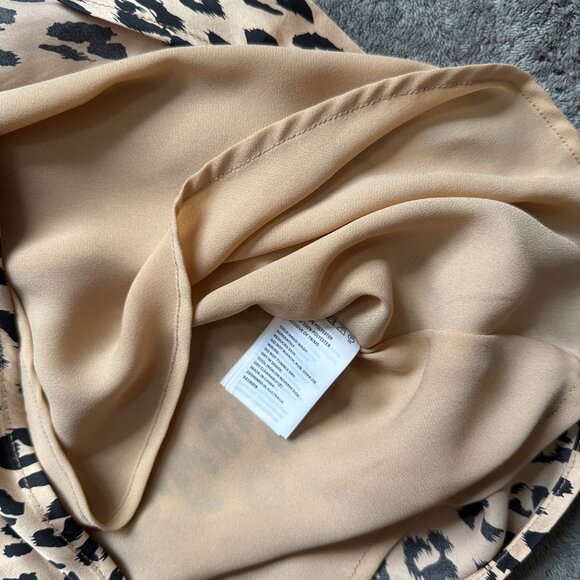 Bardot Women's Leopard Print Slip Dress Full Lining - Picture 5 of 5